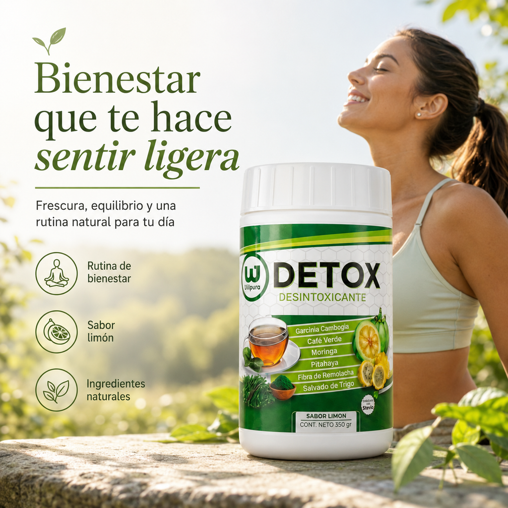 DETOX Desintoxicante 350g – Sabor Limón