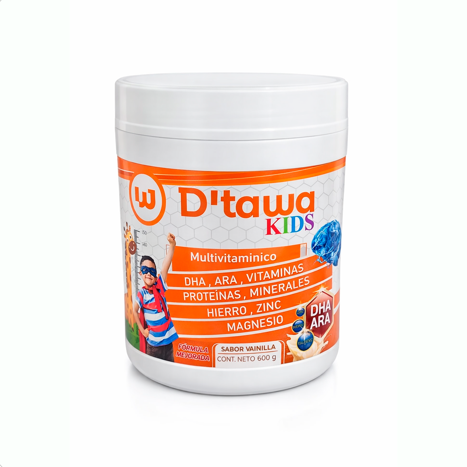 D'TAWA KIDS – Multivitamínico Infantil 600g – Sabor Vainilla