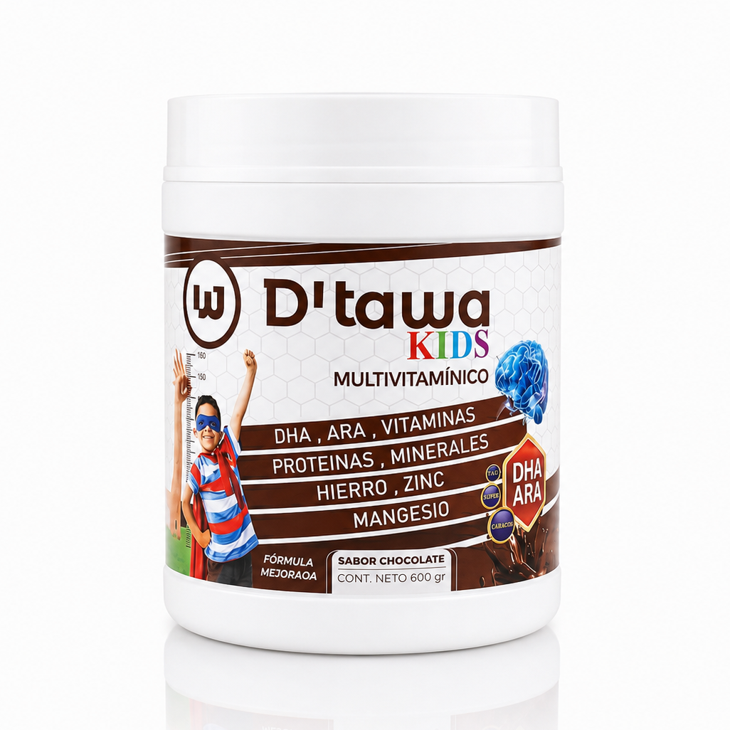 D'TAWA KIDS – Multivitamínico Infantil 600g – Sabor Chocolate