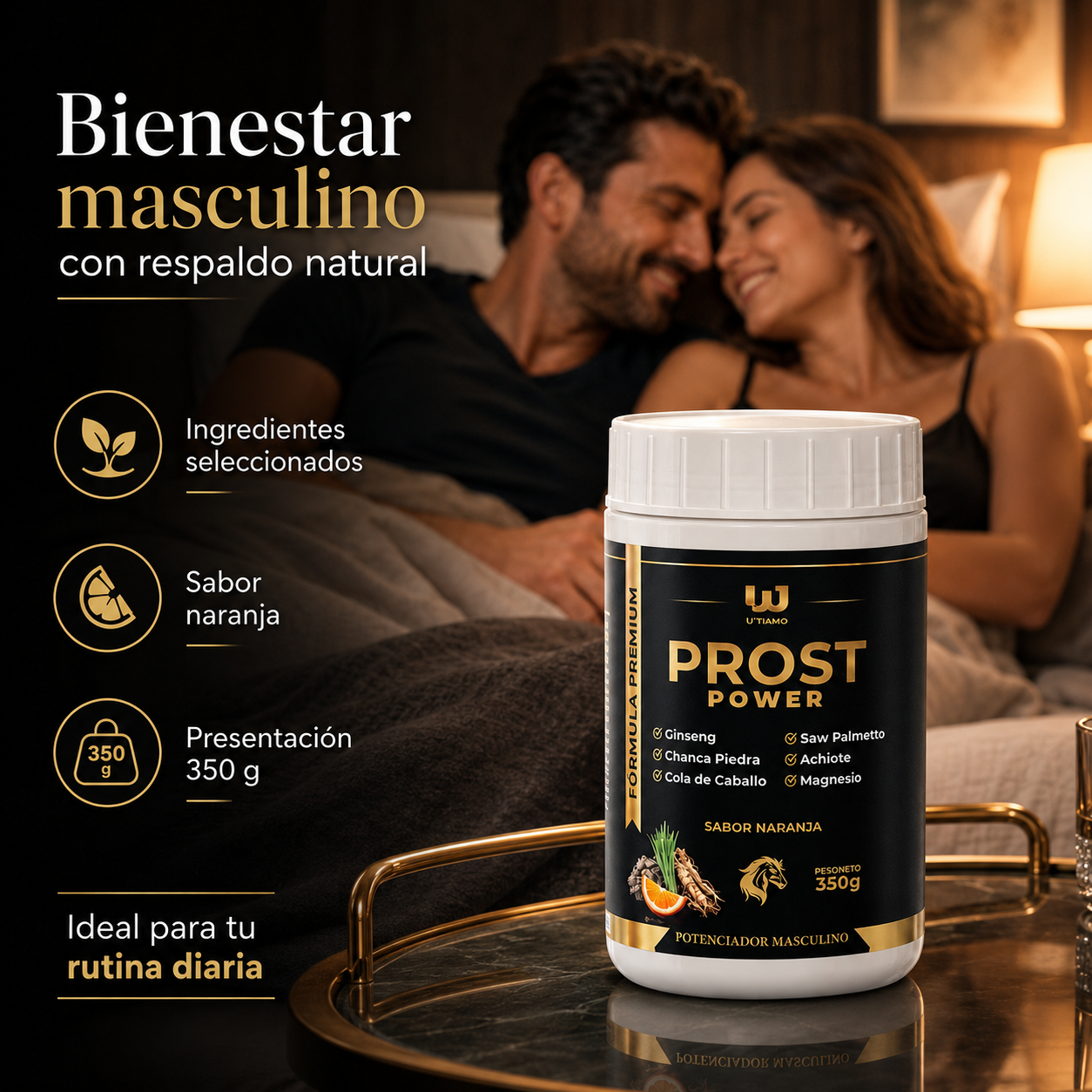 PROST POWER 350g – Salud Prostática y Urinaria – Sabor Naranja