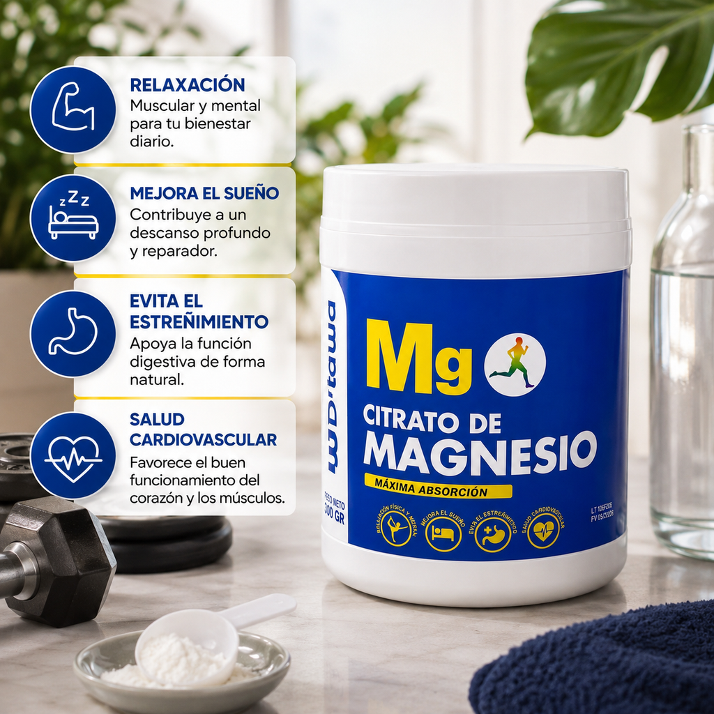 CITRATO DE MAGNESIO 600g – Sabor Neutro